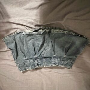 Blue Denim Miniskirt
